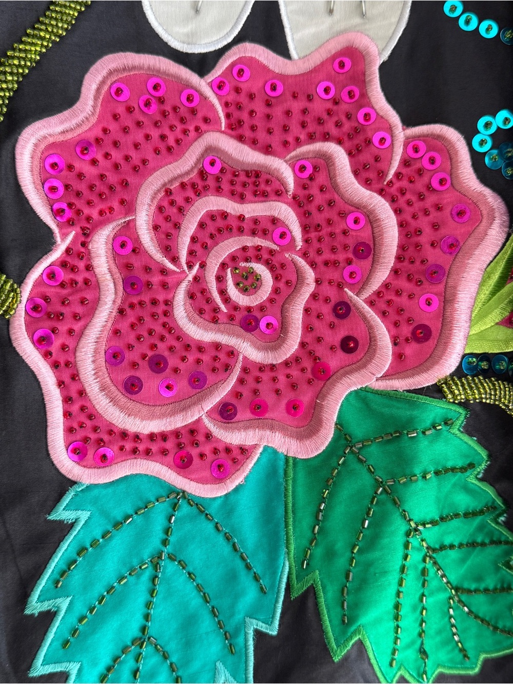 Russell Kemp Y2K Silk Jacket 6 NWT Beaded Floral Maximalist Art to Wear Vintage - Picture 5 of 16